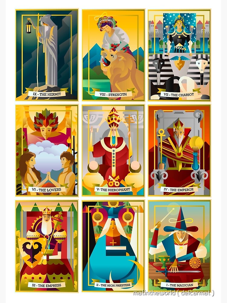 "tarot major arcana cards" Framed Art Print for Sale by matintheworld