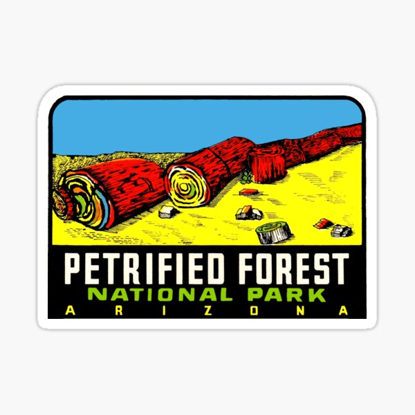 Item preview, Petrified Forest National Park Arizona Vintage Travel Decal designed and sold by hilda74.