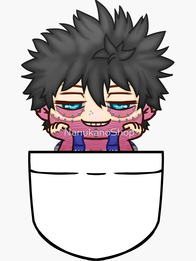 Kawaii Chibi Dabi In A Pocket Sticker For Sale By Nanukanoshop Redbubble