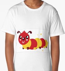 Red an orange caterpillar Long T-Shirt