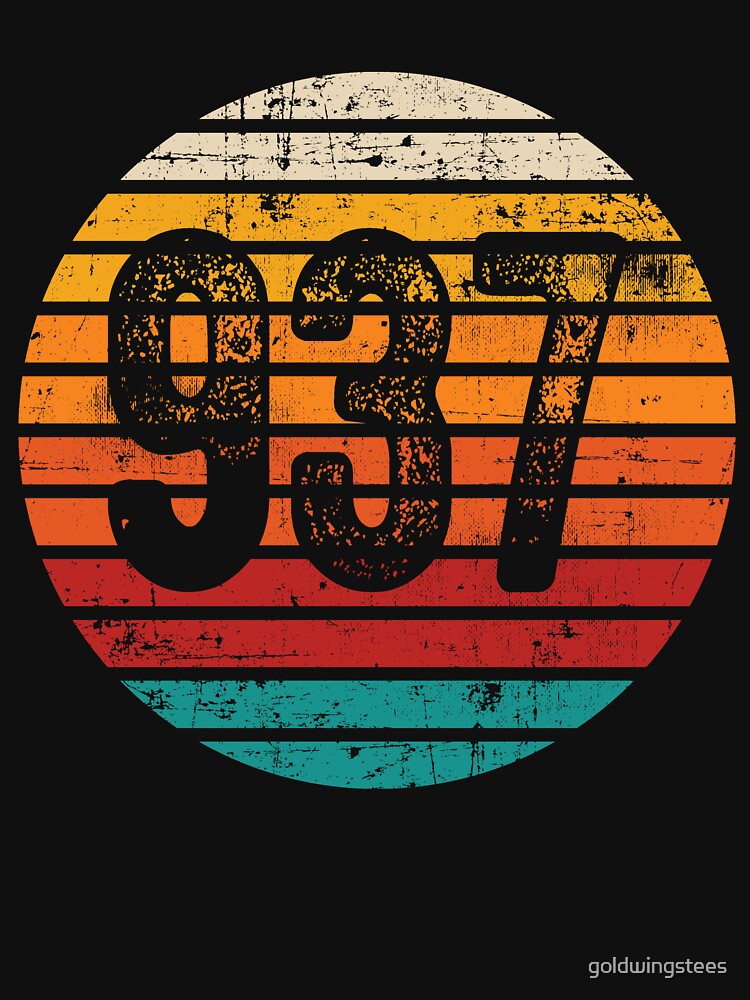 "Distressed Vintage Sunset 937 Area Code" T-shirt for Sale by ...