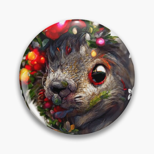 Item preview, Squirrel Face Mistletoe Decorative  designed and sold by zheworkstudio.