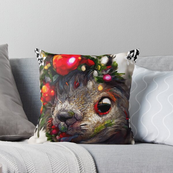 Item preview, Squirrel Face Mistletoe Decorative  designed and sold by zheworkstudio.