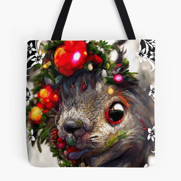 Item preview, Squirrel Face Mistletoe Decorative  designed and sold by zheworkstudio.