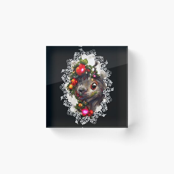Item preview, Squirrel Face Mistletoe Decorative  designed and sold by zheworkstudio.