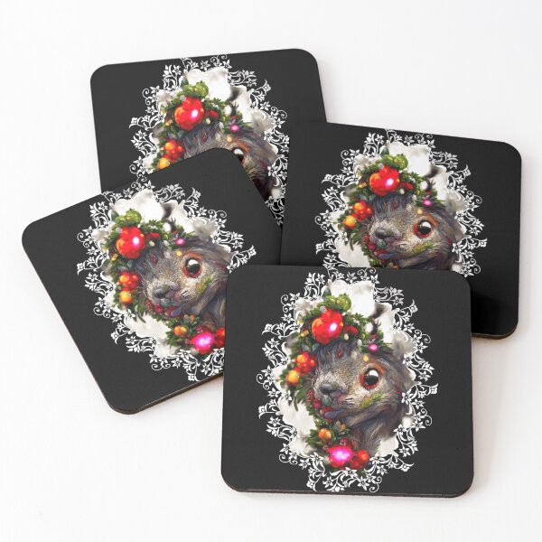 Item preview, Squirrel Face Mistletoe Decorative  designed and sold by zheworkstudio.