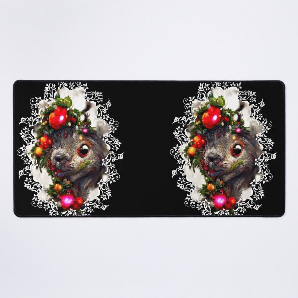 Item preview, Squirrel Face Mistletoe Decorative  designed and sold by zheworkstudio.
