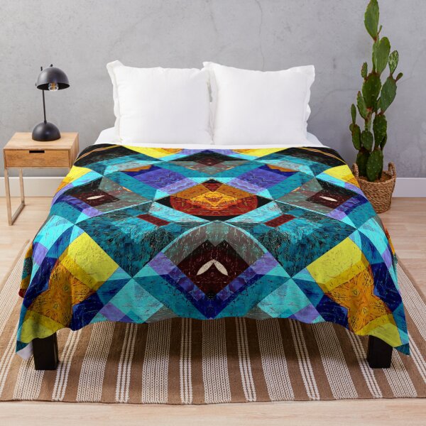 Item preview, POWERFUL LUMINOUS RADIAL COSMIC LABYRINTH PATCHWORK -  SPIRITUAL AWAKENING CUBIC GEOMETRIC ART PATTERN IN DEEP* designed and sold by Ralek.