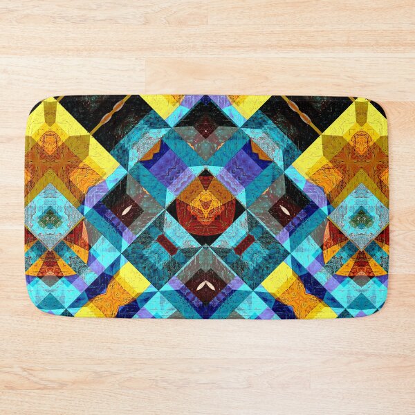 Item preview, POWERFUL LUMINOUS RADIAL COSMIC LABYRINTH PATCHWORK -  SPIRITUAL AWAKENING CUBIC GEOMETRIC ART PATTERN IN DEEP* designed and sold by Ralek.