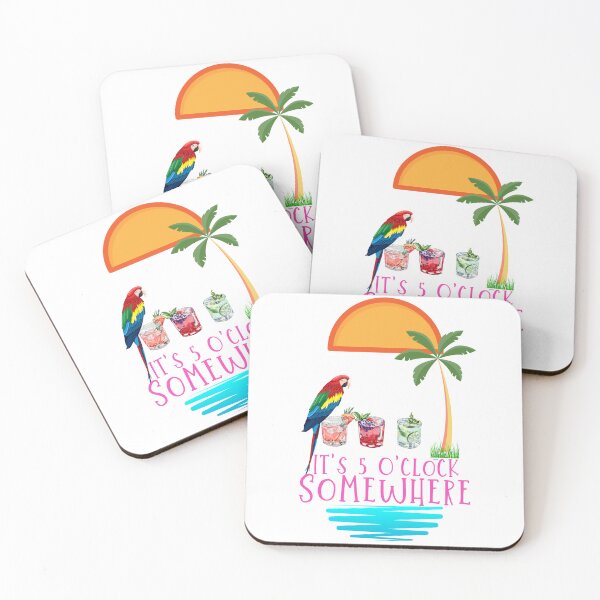 Item preview, It's 5 O'clock Somewhere Parrot cocktail Lover Hello Summer designed and sold by Bobbenni.