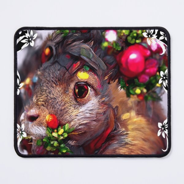 Item preview, Squirrel cute Face Mistletoe Decorative  designed and sold by zheworkstudio.