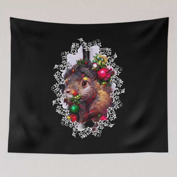 Item preview, Squirrel cute Face Mistletoe Decorative  designed and sold by zheworkstudio.