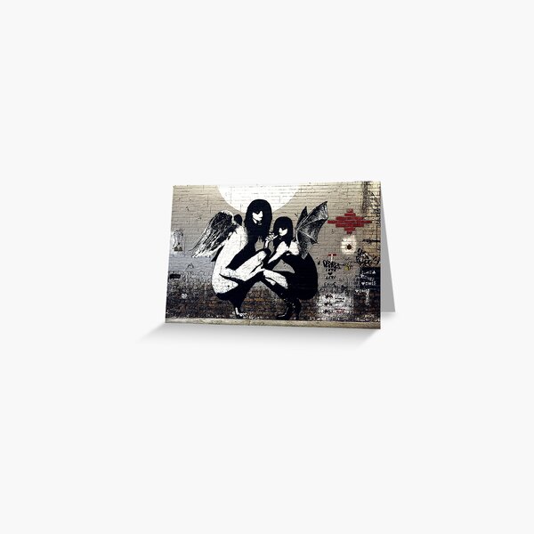 Aperçu de l'œuvre Banksy Les Anges Noirs créée et vendue par WE-ARE-BANKSY.
