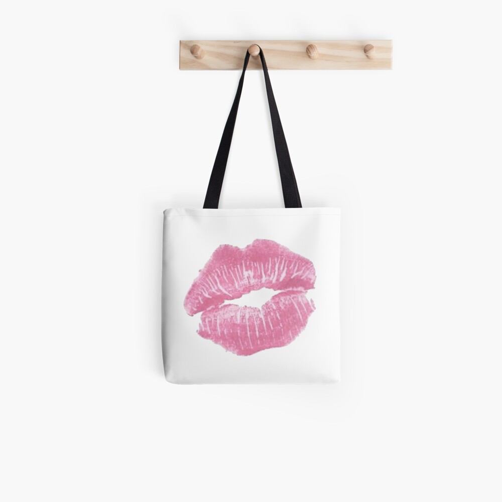 Canvas Tote Bags Kiss My Mutt - Hot Pink