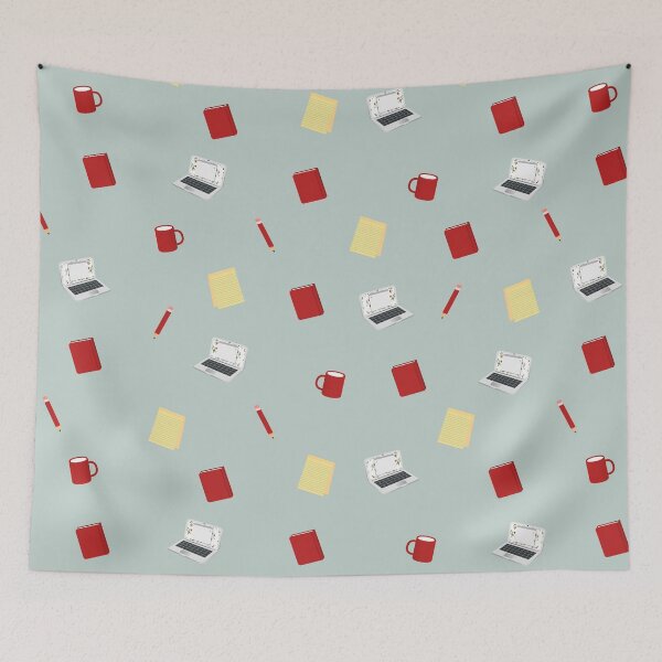 Item preview, Red Writing Hood (pattern) designed and sold by Bonnie Warburton.