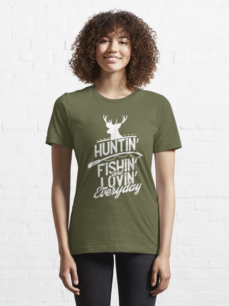 Hunting Fishing and Loving Everyday Sport Funny Saying Vintage Men's  T-Shirt Tee
