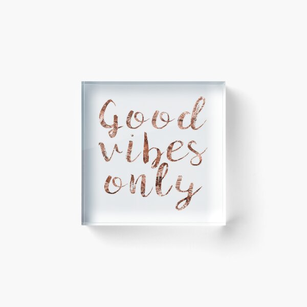 Item preview, Good vibes only rose gold foil designed and sold by peggieprints.