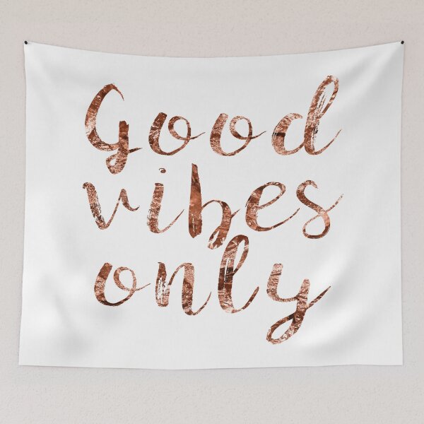 Item preview, Good vibes only rose gold foil designed and sold by peggieprints.