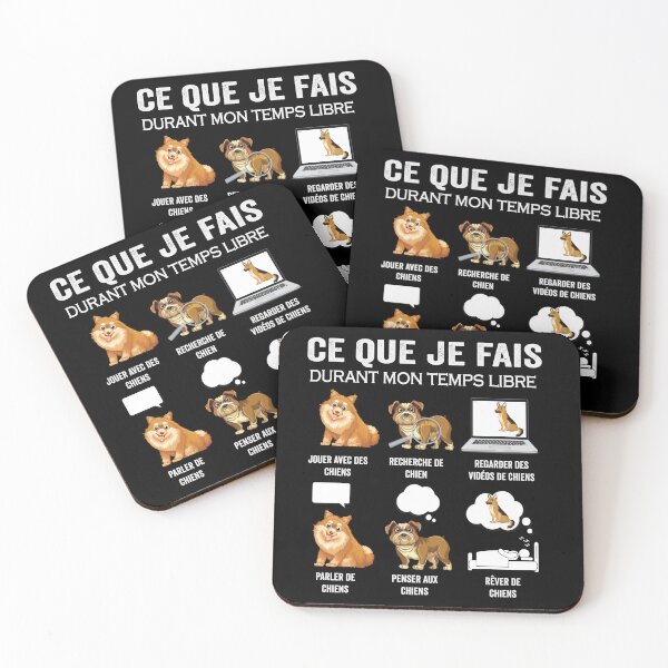 Aperçu de l'œuvre Choses que je fais pendant mon temps libre lecture chiens amoureux des chiens fan de chiots créée et vendue par jojocat90.