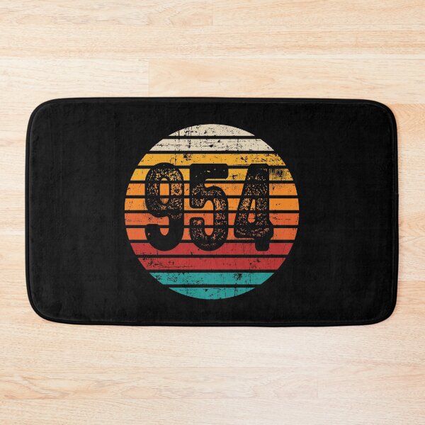 Item preview, Distressed Vintage Sunset 954 Area Code designed and sold by Gold Wings Tees.