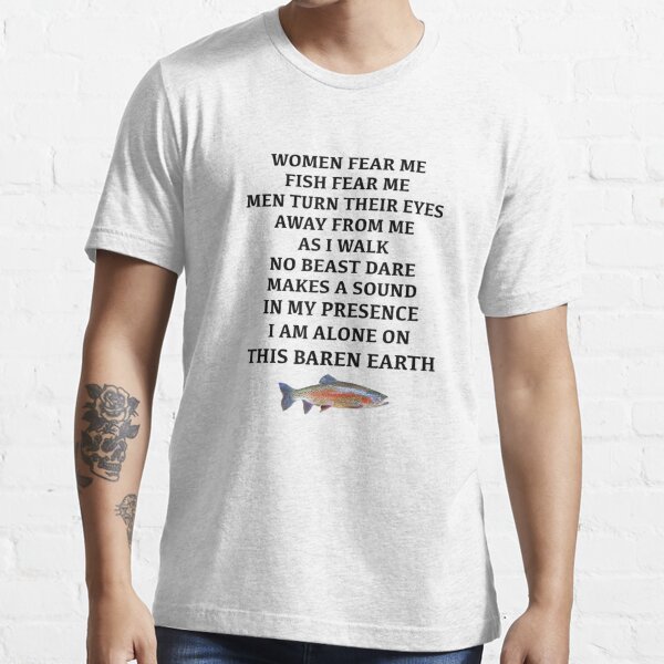 Women Love Me Fish Fear Me Men Vintage Funny Bass Fishing T-Shirt