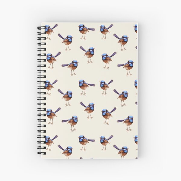Item preview, Blue Wrens on Creme designed and sold by ThistleandFox.