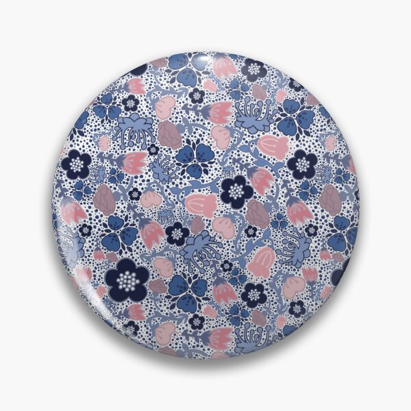 Item preview, Pinks and Blue Florals designed and sold by StudioCreatives Art.