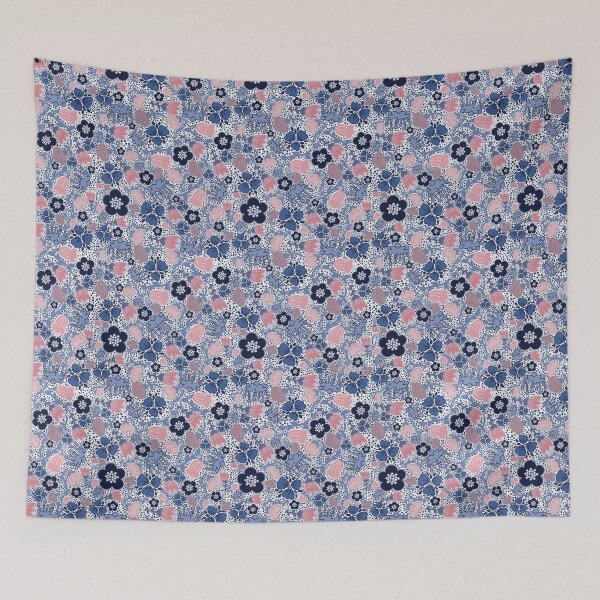 Item preview, Pinks and Blue Florals designed and sold by StudioCreatives Art.