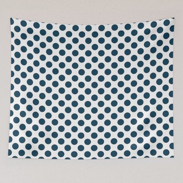 Item preview, Dark Sailor Blue polka dots designed and sold by coverinlove.