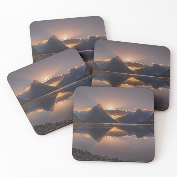 Item preview, Mitre Peak, Milford Sound - dark glow  sunset designed and sold by hwagemaker48.
