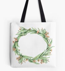 Eucalyptus Wreath on Neutral Tote Bag