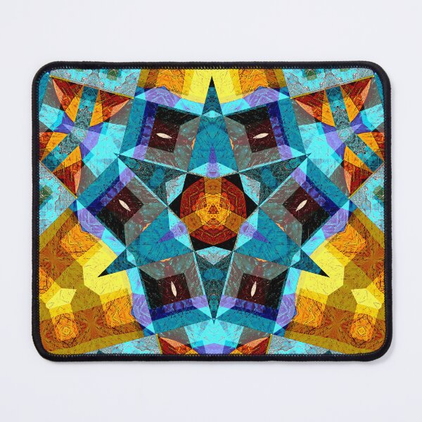 Item preview, POWERFUL LUMINOUS RADIAL COSMIC LABYRINTH PATCHWORK -  SPIRITUAL AWAKENING CUBIC GEOMETRIC ART PATTERN IN DEEP* designed and sold by Ralek.