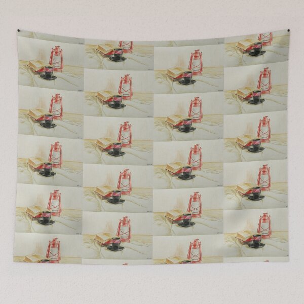 Item preview, Still life with red oil lamp designed and sold by Solotry.