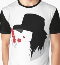 Woman who smelling flowers Graphic T-Shirt