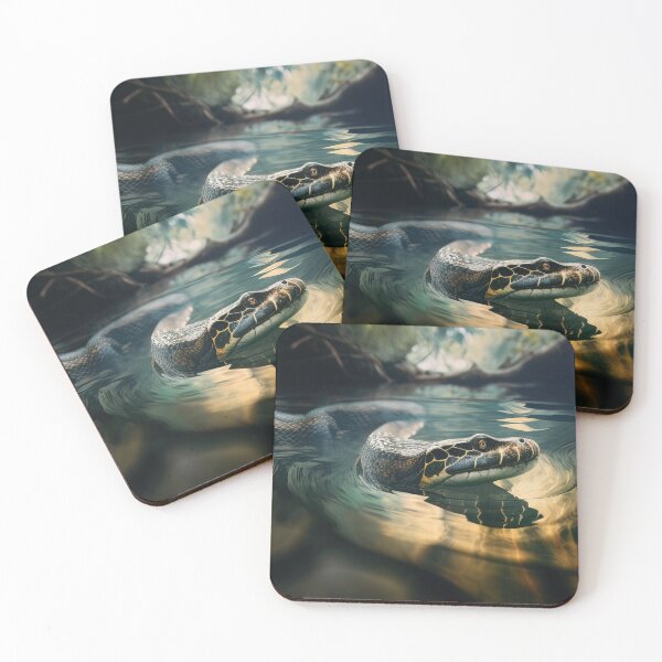 Item preview, Swimming anaconda in the jungle designed and sold by RK - Shop.