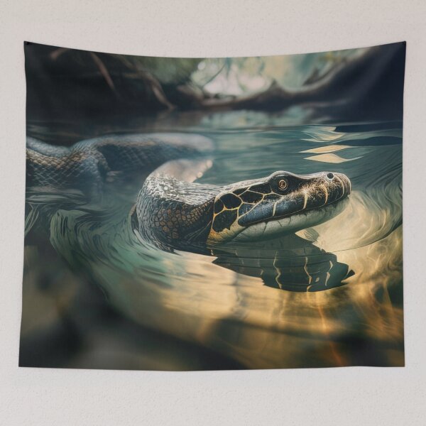 Item preview, Swimming anaconda in the jungle designed and sold by RK - Shop.