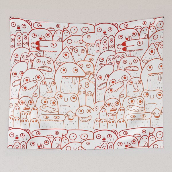 Item preview, We are doodles- Red madness designed and sold by NiluWorks.
