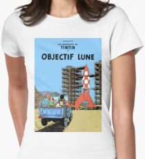 Tintin Objectif Lune Poster Women's Fitted T-Shirt