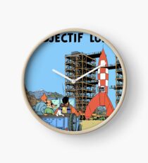 Tintin Objectif Lune Poster Clock