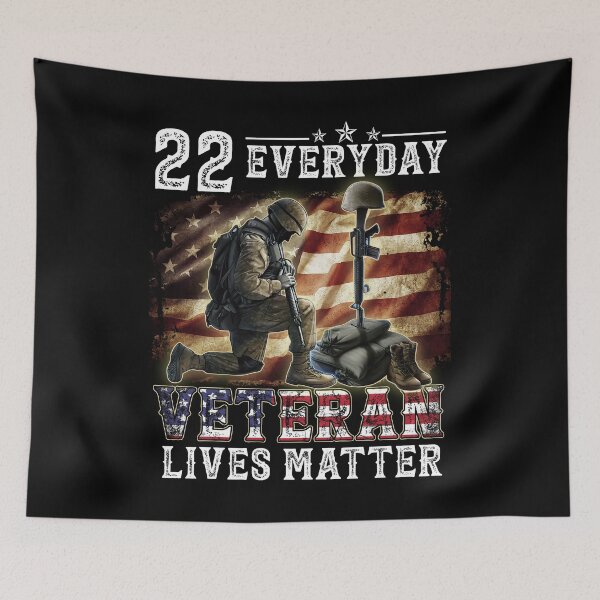 Item preview, 22 EVERY DAY Veteran Lives Matter Military Suicide Awareness  designed and sold by DosuIsora.