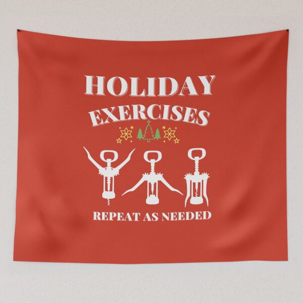 Item preview, Holiday Exercises Repeat as Needed - Wine Opener Funny Christmas designed and sold by Muljolly.