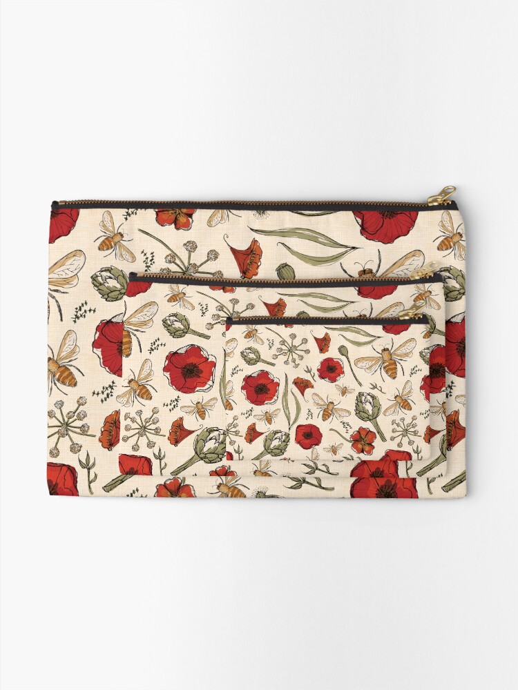 Alternate view of Bees Zipper Pouch