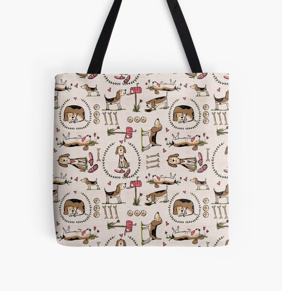 Beagles All Over Print Tote Bag