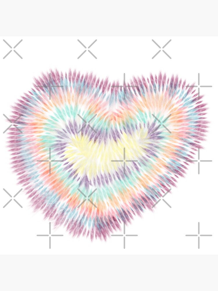 heart tie-dye technique