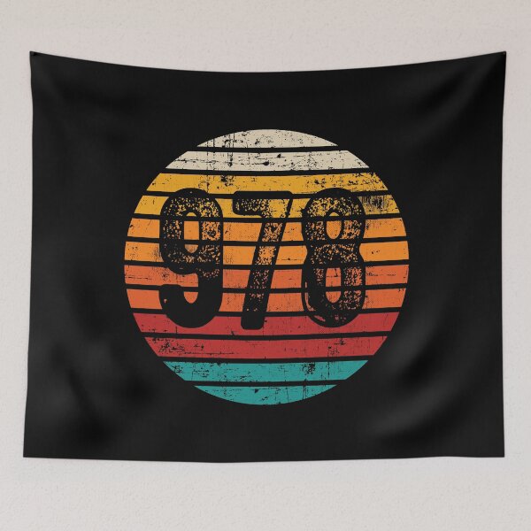 Item preview, Distressed Vintage Sunset 978 Area Code designed and sold by Gold Wings Tees.