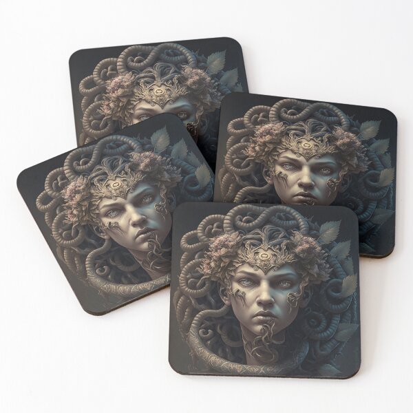 Item preview, Creepy spooky beautiful medusa with serpents snakes designed and sold by ladarkepoque.
