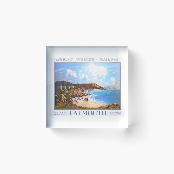 Item preview, Afiche ferroviario vintage para GWR Advertising Falmouth designed and sold by Random Railways.