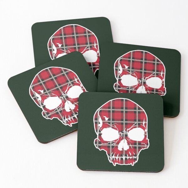 Item preview, red tartan skull 2 - skull lover designed and sold by ladstudio.