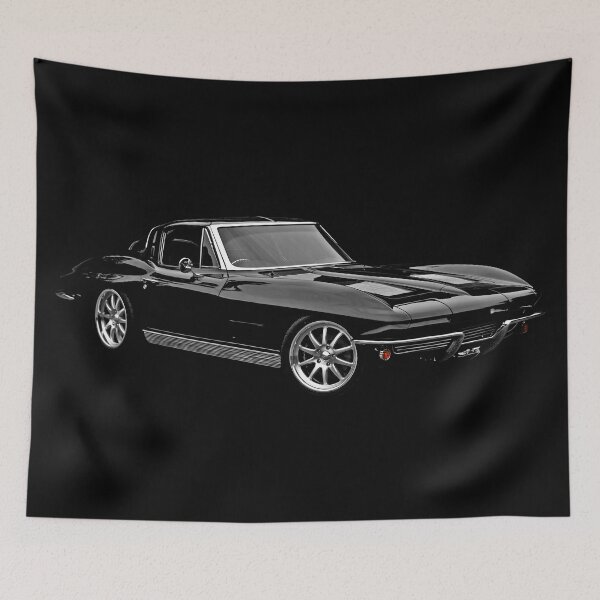 Item preview, 1963 Black Split Window Corvette Sting Ray - on Black designed and sold by boltjesdesign.