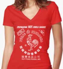 Sriracha T-shirt Women's Fitted V-Neck T-Shirt